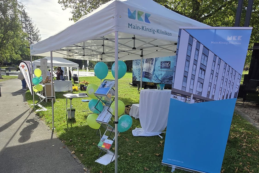 Stand der Main-Kinzig-Kliniken beim Gesundheitsfestival in Bad Soden-Salmünster.