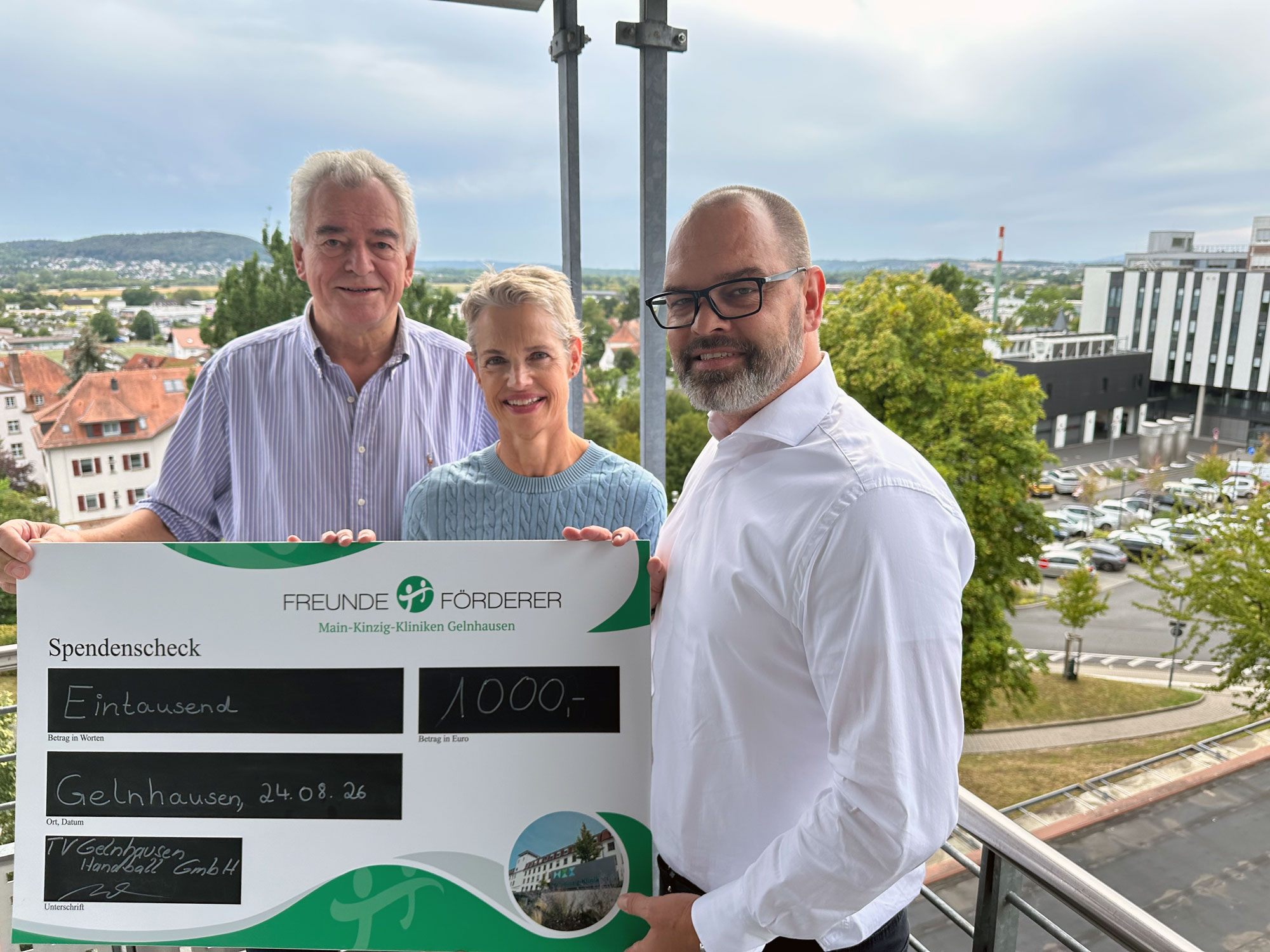 TV Gelnhausen spendet erneut 1.000 Euro an die Freunde und Förderer der Main-Kinzig-Kliniken