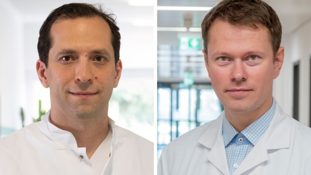 Chefarzt Dr. med. Artur Medwedowsky und Karlis Doze, Leitender Oberarzt der Klinik für Unfall-, Gelenk- und Wirbelsäulenchirurgie