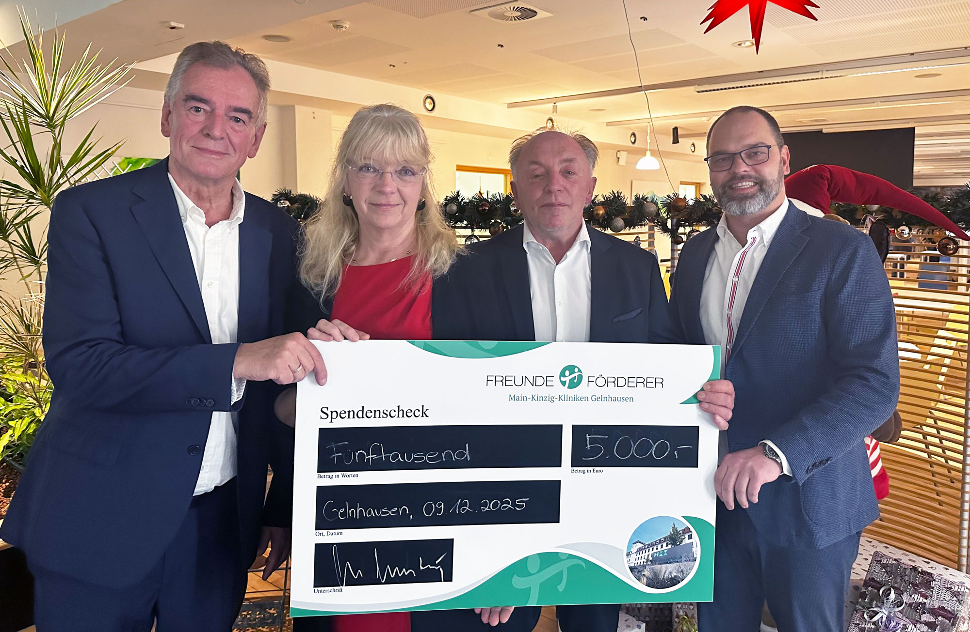 Muthig Leitungsbau, Spezialtiefbau, Bohrtechnik GmbH spendet 5.000 Euro für die Palliativstation Schlüchtern