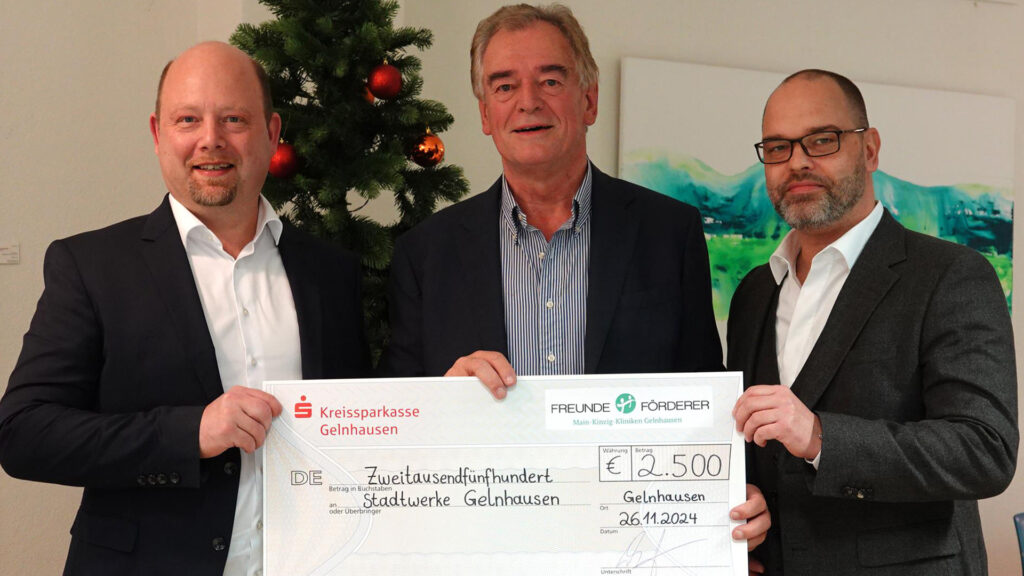Stadtwerke Gelnhausen 2.500 Euro für die Freunde & Förderer des Krankenhauses
