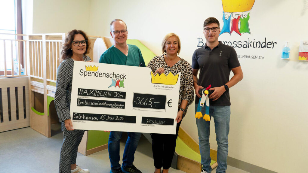 Zum 30. Geburtstag: 3.665 Euro für die Barbarossakinder